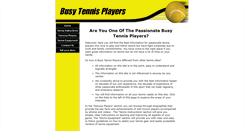 Desktop Screenshot of busy-tennis-players.com